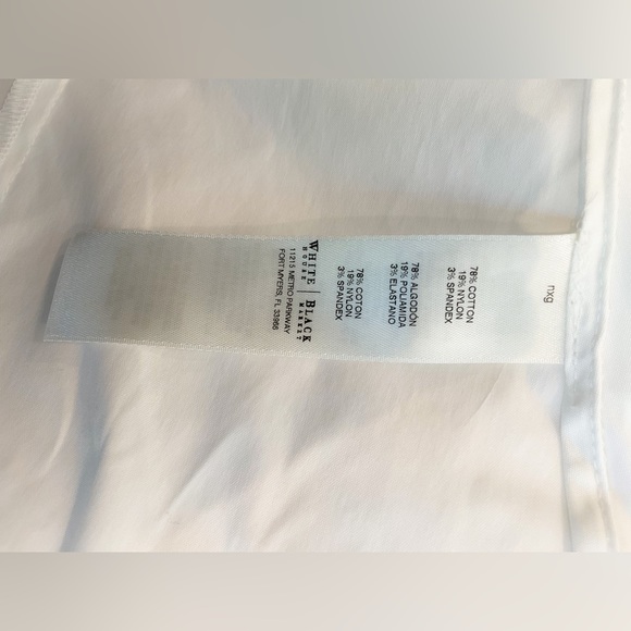 WHBM Half Sleeve White Blouse Size 6 - Picture 7 of 9